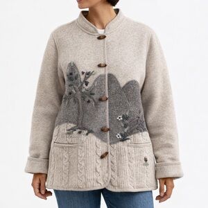 Giesswein Boiled Wool Folk Jacket Neutral Size 42